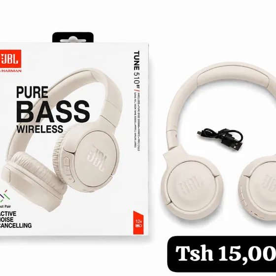 JBL Tune 510BT wireless headphones, priced Tsh 15,000