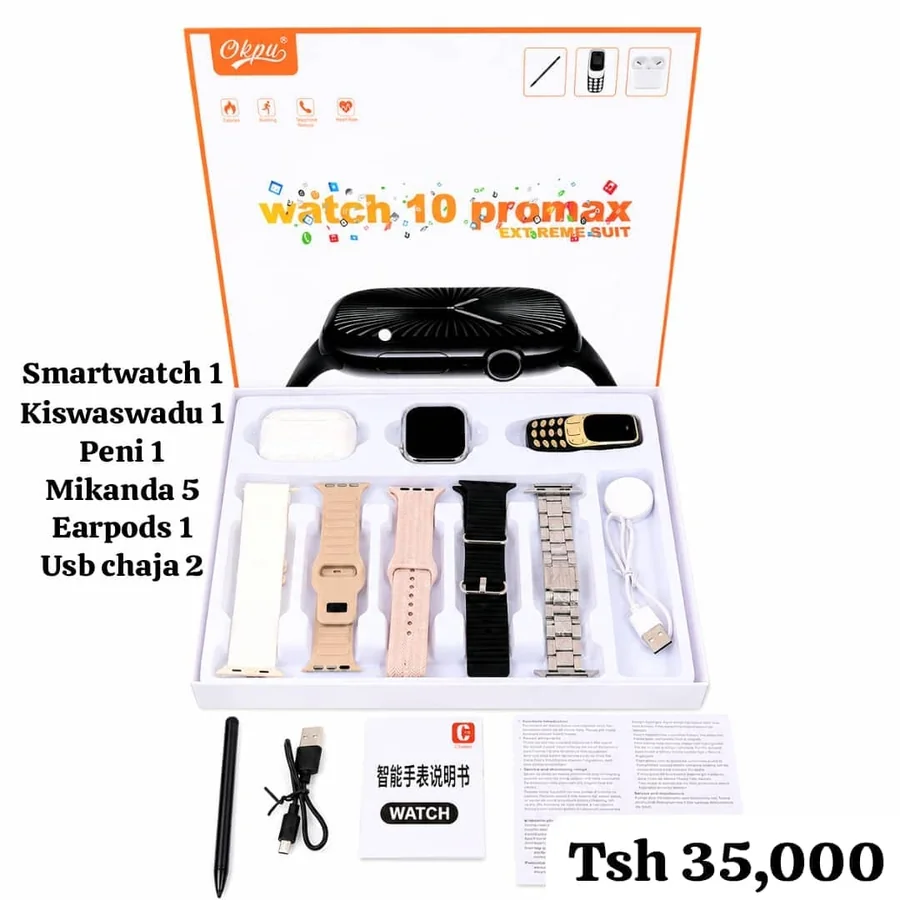 Okpu Watch 10 Promax Extreme Suit smartwatch bundle